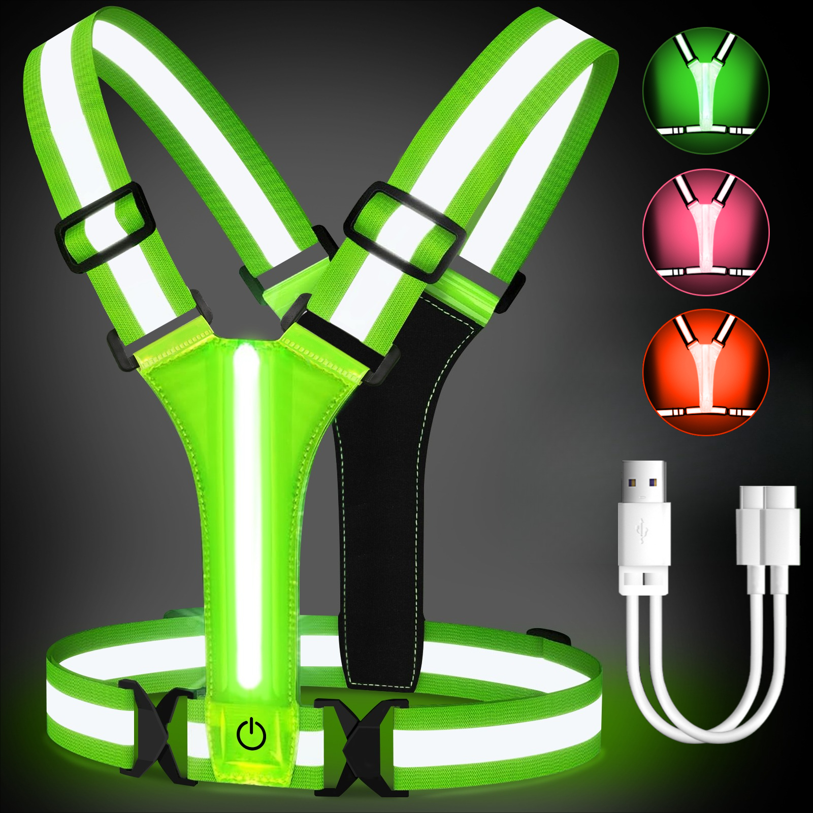 Running Gear In Winter - Outdoor Night Walking Safety Vests Highlight