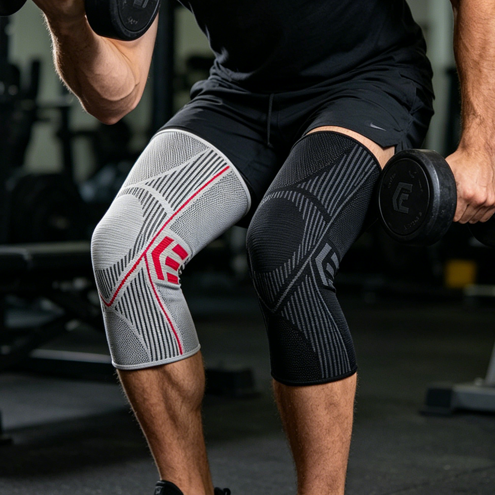 Compression Calf Sleeve - Anti Slip Silicone Knee Brace, Compression