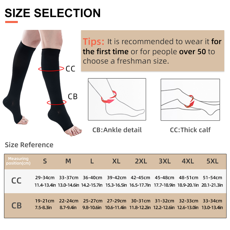 S-5XL 2pcs/Pair Medical Compre - đánh giá và giá Compression Calf Sleeve